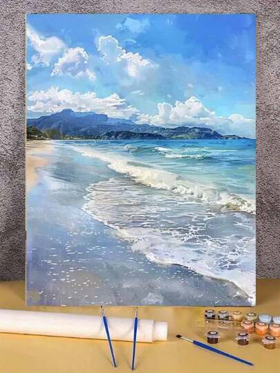 1 conjunto de kit de pintura artística faça você mesmo por números, kit de pintura a óleo artística para decoração de quarto e decoração de parede de arte, método de pintura simples e divertido, sem necessidade de base de desenho, realize o sonho do seu pintor, mergulhe no mundo colorido, cada pincelada é autoexpressão, adicionando romantismo à vida, melhor presente para família e amigos, 40*50CM