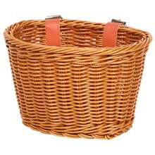 1PC Waterproofs Plastic Wovens Bicycles Basket Detachable Wicker Front Handlebars Bikes Basket Children Bicycles Basket,21x15x15cm/8.27x5.90x5.90inch