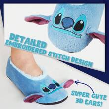 Disney Slippers And Slipper Socks Ballet Eeyore Minnie Mickey Stitch Gift - Blue - View 4