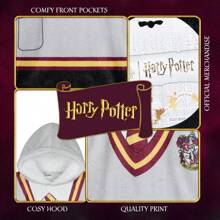 Harry Potter Hoodie Blanket Fleece Wearable Warm Oversized Hogwarts Gryffindor Quidditch Golden Snitch Gift - Multicolor - View 5