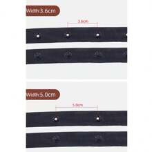 3Yards/Pack White Black Snap Fastener Tape Polyester Button Ribbon For Sewing DIY, Handmade Hidden Fastening Strip, Dual-Color Snap Buttons For Crafts And Accessories - Multicolor - View 3