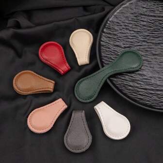 1 件磁性皮革书签，笔记本书签磁性书签 PU 轻奢，复古个性化 PU 皮革磁性书签 - 双面日记本和书夹，学校用品，返校