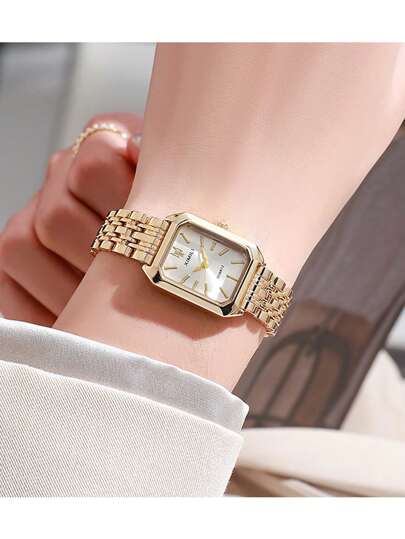 1pc/Set Fashionable High-Quality Stainless Steel Quartz Watch, Suitable For Birthday, Halloween, Gift