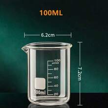 1pc 50/100/150/250/500/1000ml High Borosilicate Glass Measuring Cup Clear Scale Cup Heat-Resisting Laboratory Beaker Kitchen Baking Measuring Cup