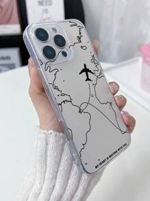 1个极简飞机透明防震TPU手机壳，兼容 17/11、16 Pro Max、16 Pro、16、15 Pro Max、14 Pro Max / Galaxy S25系列、A16 / Honor X6A、X7B、X8B / 13C、Note 13 - 無色 - 查看 2