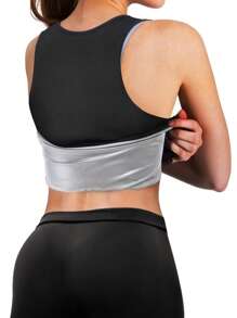 Adjustable Waist Trainer Belt - Black Sauna Sweat Workout Waist Cincher, Abdominal Control Shapewear Waist Belt For Women, Fitness And Sports, Polyester Fabric, Handwash Only, Gym Accessories - Black - View 2