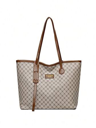 Bolsa de Ombro/Sacola Versátil de Moda Casual Premium de Alta Qualidade para Mulheres, Grande Capacidade para Trabalho/Transporte