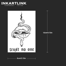 INKARTLINK Revolutionary Tattoo Technology: Semi-Permanent Tattoos, Lip Prints, Temporary Tattoos, Waterproof, True Tattoo Appearance, Plant-Based, Steel Tattoos, Scratch Tattoos - Black - View 5