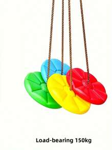 1pc/Tree Rope Swing Disc, Plastic Round Swing, Outdoor Backyard Hanging Swing, Fun Interaction Swing, Family Gathering Swing, Round Swing Seat For Outdoor Backyard Playground