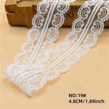 10M/Rolle 14 Stile weiße Spitzenborte Stoff Basteln DIY Schleife Geschenkverpackung Spitze Hochzeitskleid Stickerei Nähen Geburtstags Party Heim Dekoration