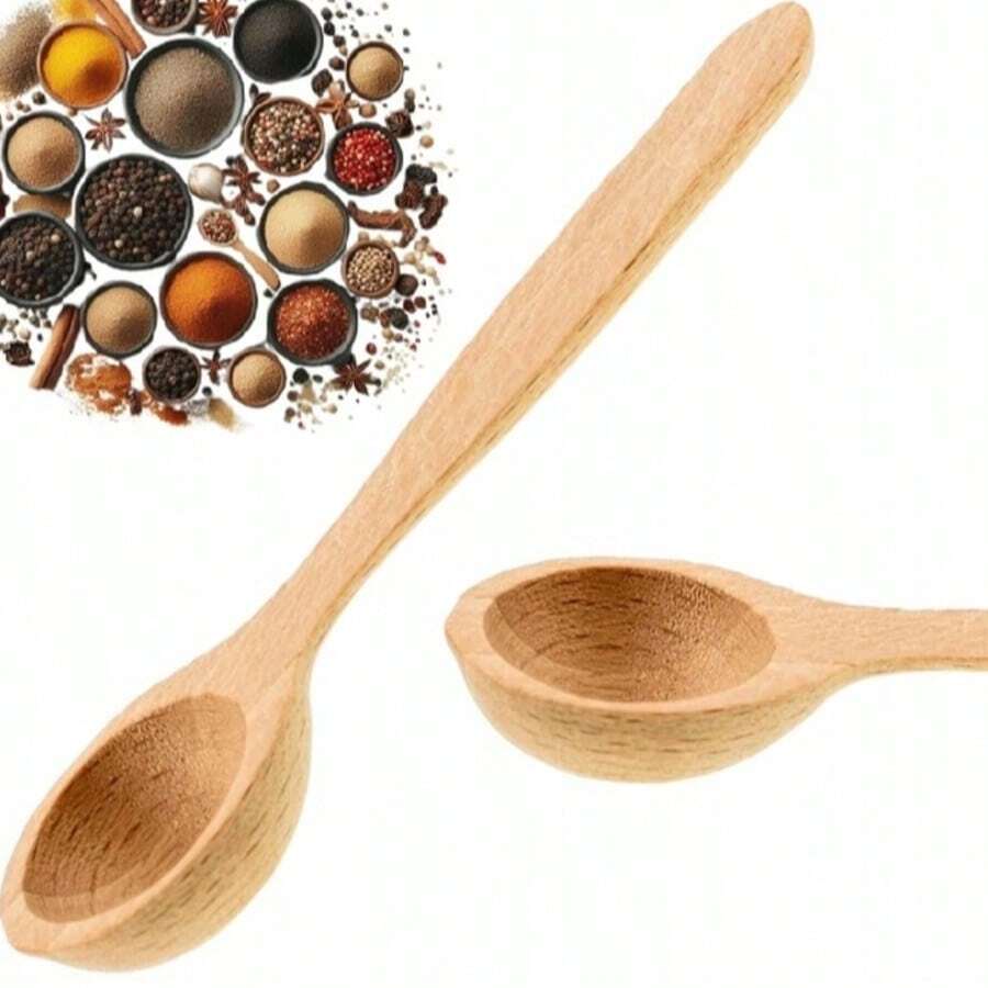 Beechwood Measuring Spoons, Spice Spoons, Kitchen Utensils