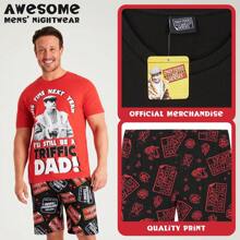 Only Fools and Horses Short Pyjama Set Lounge Wear Dad Gift - Red - View 4