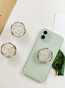 Giá đỡ điện thoại có thể điều chỉnh trang trí hình tròn bằng kim loại, tương thích với iPhone, điện thoại Android, quà tặng sinh nhật, gia đình, bạn bè, giá đỡ điện thoại dạng đẩy-kéo, phụ kiện điện thoại - Nhiều màu - Xem 2