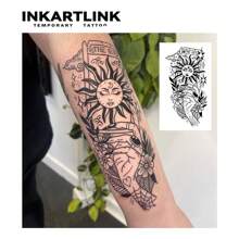 INKARTLINK Technologie de tatouage révolutionnaire INKARTLINK, tatouage semi-permanent, cartes de lecture de la main, tatouage réaliste, tatouage en forme de cœur, tatouage temporaire, imperméable, apparence de tatouage authentique, tatouage de design de niche, tatouage Juiced, tatouage végétal