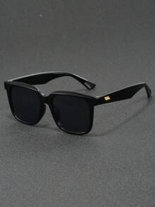 1 副男士超大纯色街头风格时尚眼镜，复古 Y2K 户外运动，适合夏季海滩度假、户外、旅行