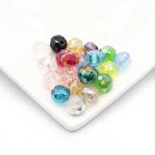 100pcs 8mm Multi-Colored Faceted Czech Glass Round Crystal Beads - Suitable For DIY Jewelry, Charm Necklaces And Bracelet Making
