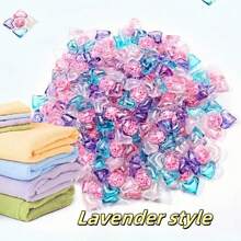 50/80pcs 5-In-1 Laundry Detergent Capsules, Concentrated Laundry Liquid, Lavender/Camellia Scent, Long-Lasting Fragrance, Softens & Protects Fabrics, Powerful Stain Removal & Color Protection - Multicolor - View 9