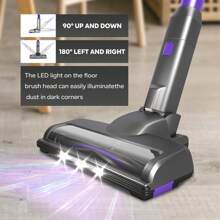 INSE Cordless Vacuum Cleaner | 45,000Pa | 6-In-1 Telescopic Wand Design | Brushless Motor | 1.3L Dust Bin | 50 Minutes Runtime | Stick Vacuum | Upright Vacuum With Large Removable 2500mAh Battery | Quiet | Rechargeable, Carpets, Hard Floors, Desks, Curtains, Corners, Pet Hair, Cars, Stairs - 查看 8