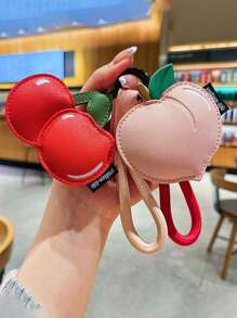 New Creative Cherry-Shaped Leather Keychain Accessory Summer Lanyard - Multicolor - View 1