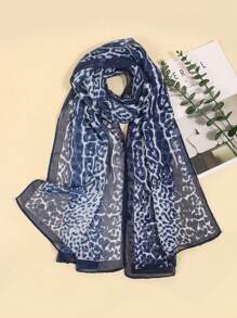 1pc Women's New Lightweight Chiffon Leopard Print Scarf, Shawl, Abaya, Small Scarf, Silk Scarf, Sun Protection Scarf, Suitable For Everyday Use, Spring/Summer - Multicolor - View 6