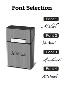 1 szt. Niestandardowe grawerowanie etui na papierosy ze stali nierdzewnej, spersonalizowane etui na papierosy ze stali nierdzewnej, spersonalizowany prezent dla mężczyzn, prezent dla męża, prezent dla chłopaka, prezent dla taty, prezent dla mężczyzn, prezent na dzień ojca, prezent dla dziadka, prezent urodzinowy dla niego spersonalizowane niestandardowe imię, walentynki, pieczęć dekoracyjna na walentynki, grawerowane, nierdzewne, wysokiej jakości, odporne na pleśń, spersonalizowane, wyjątkowe idealne prezenty dla niego chłopaka, taty, mamy, dziewczyny, przyjaciół