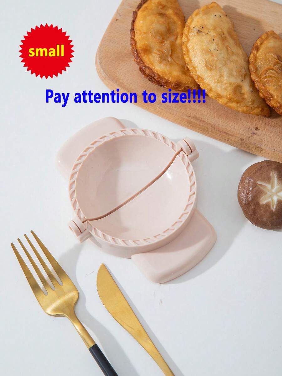 1个/2个/4个 注意尺寸！米色圆形饺子模具，爆浆新鲜，外观高档，纯色设计，斋月日常厨房用具，便携式，节日厨房用具，餐厅用具，开斋礼物 - 卡其色 - 查看 1