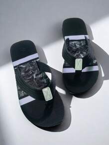 Men's Fashion Thong Sandals, Two-Tone Flip Flops, Summer Thick-Soled Non-Slip Soft Bottom Unique Wear-Resistant Men's Flip Flops, Casual Shoes, Men's Thong Sandals, Outdoor Fashionable Beach Slippers