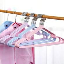 Paquete de 10 ganchos metálicos antideslizantes para ropa, adecuados para el hogar y el tendedero, pueden secar una variedad de prendas, especiales para guardar ropa, material metálico antideslizante.
