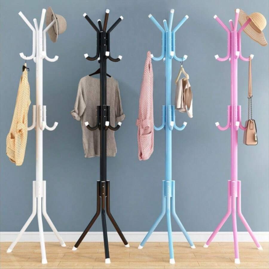 1 pieza Perchero de pie vertical multifuncional talla grande vendido para la entrada, el dormitorio, perchero sencillo para colgar ropa en la habitación