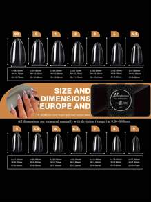 250/500/600pcs Soft Gel Tip Box Natural Or Sculpted Ballet/Coffin/Almond/Square Fake Nails Front Ultra-Thin End Thickened Hard Full Cover Nail Tips Premium Quality Press On Nails Nail Supplies