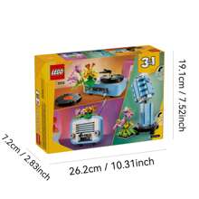 LEGO Creador 3 En 1 Tocadiscos Con Flores, 3 Opciones De Construcción, Tocadiscos, Radio O Micrófono 31172 - 31172 - Ver 9