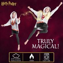 Harry Potter Hoodie Blanket Fleece Wearable Warm Oversized Hogwarts Gryffindor Quidditch Golden Snitch Gift - Multicolor - View 6