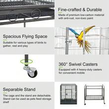 Bird Cage Large Play Top Bird Parrot Finch Cage Macaw Cockatoo Pet Supplies 53"
