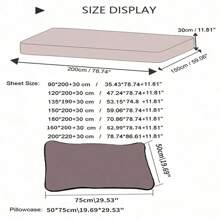 1pc 100% Cotton Ditsy Floral Fitted Sheet (Pillow Case Not Included), Suitable For All Seasons, Soft & Comfortable