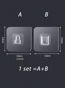 Set de 1/3/5 ganchos con hebilla, soporte adhesivo resistente, adecuado para el hogar, la cocina, el baño, el dormitorio, la oficina - Resistente, sin dejar marcas, para enchufes, marcos de fotos, control remoto - Gancho multifuncional impermeable, práctico, adhesivo, toallero, decoración de pared del dormitorio, perchero, de vuelta al colegio, estantería, organización y almacenamiento, perchero de llaves, perchero de pared para llaves, percha de llaves, gancho adhesivo, colgador de puerta, decoración de la habitación, accesorios de cocina - Multicolor - Ver 12