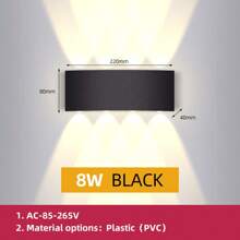 CANMEIJIA Đèn tường LED chống nước, Công suất phát quang cao 3000/4000/6500K, Đèn chiếu sáng ngoài trời bằng nhôm/nhựa, Xếp hạng IP65, 85V-265V, Thích hợp cho Sân, Cầu thang, Đường phố, Khu vực trong nhà, Nhà bếp, Phòng ngủ, Hành lang - đèn tường kính thiên văn - Xem 19