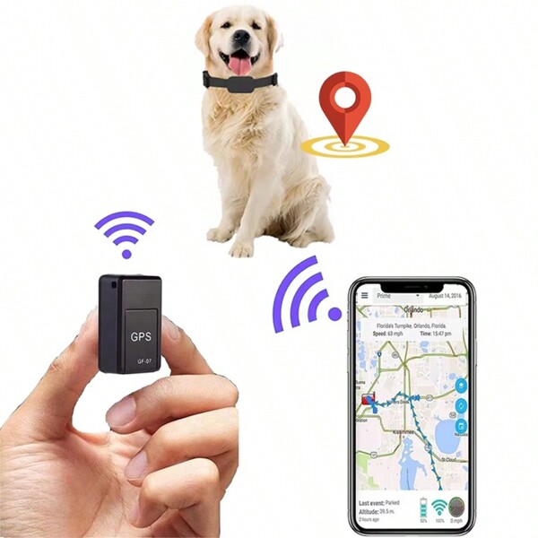 Mini localizador GPS para coche, localizador GPS en tiempo real para mascotas, dispositivo de rastreo antirrobo, localizador antipérdida GF07 con soporte magnético.