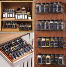 COSANSYS NEW 48Pcs 4oz Glass Spice Jars With Shaker Lids Empty Spice Containers And Square Spice Bottles For Kitchen And Seasoning - Clear - View 1