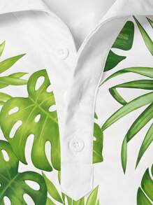 Summer Men's Short Sleeved Lapel Beach Style 3D Digital Printed Polo Shirt, Men's Casual Vacation Top With Stretch And Comfort