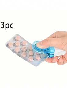2/3pcs Portable Pill Dispenser, Built-In Medicine Box, Newly Designed Pill Dispenser In Sky Blue, Professional Tool For Easy And Convenient Medication Retrieval - Blue and White - View 12