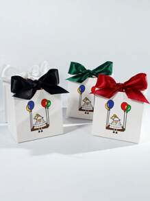 10 piezas de cajas de regalo - Cajas de dulces mini festivas con diseño lindo de ovejas y globos - Decoración de cinta de satén de colores - Perfecto para dulces, chocolates, regalos pequeños - Suministros para fiestas islámicas