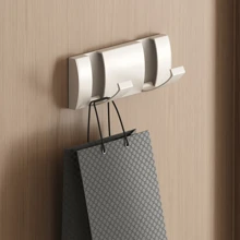 1pc Heavy Duty Folding Wall Hook Organizer - Durable & Space-Saving - Multipurpose Coat, Towel, Key & Cloth Holder - Easy Mount For Bathroom, Back Door & Closet Use,1pc Over The Door Hanger With Hook - 多色 - 查看 13