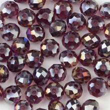 100pcs 8mm Multi-Colored Faceted Czech Glass Round Crystal Beads - Suitable For DIY Jewelry, Charm Necklaces And Bracelet Making