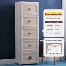 7/6/5/4/3-Layer Drawer Style Storage Cabinet, Large Capacity, Simple Decoration, Easy Installation, Suitable For Home, Living Room, Dining Room, Bedroom, Bathroom, Kitchen - Can Be Used To Organize Clothes, Cosmetics, Jewelry, Bags, Snacks