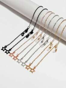 1 buc lanț pentru ochelari în stil elegant și minimalist, ramă metalică antiderapantă la modă, colier la modă pentru ochelari, suport pentru ochelari - Multicolor - Vizualizare 10