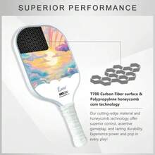 LUZZ PICKLE Luzz 匹克球拍，碳纖維匹克球拍 (T700)，USAPA 認可的匹克球拍，耐用且輕巧的匹克球裝備 - BLISS - 查看 4