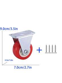 多向旋转脚轮套装，静音轮，树脂滚珠滚轮，粘贴式安装，高负载能力，适用于垃圾桶、储物箱、花盆、茶几和家具，可免费钻孔，学校用品，返校 - 彩色 - 查看 19