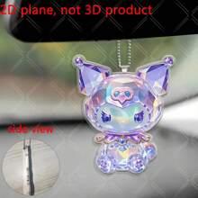 Sanrio 2D Flat Sanrio Kuromi Acrylic Cartoon Charm: Radiating Brilliant Luster Kawaii Crystal Doll Pendant! Suitable For Bags, Rearview Mirrors, Keychains, And More, Bringing Dreamy Charm To Life, Great For Easter, Thanksgiving, Mother's Day, Party Gifts, Back To School Season