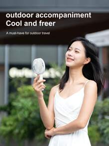 ViSSKO Portable Handheld Fan With Digital Display, 100 Speeds, 3600mAh Battery & Bottom Night Light Design - Multicolor - View 3