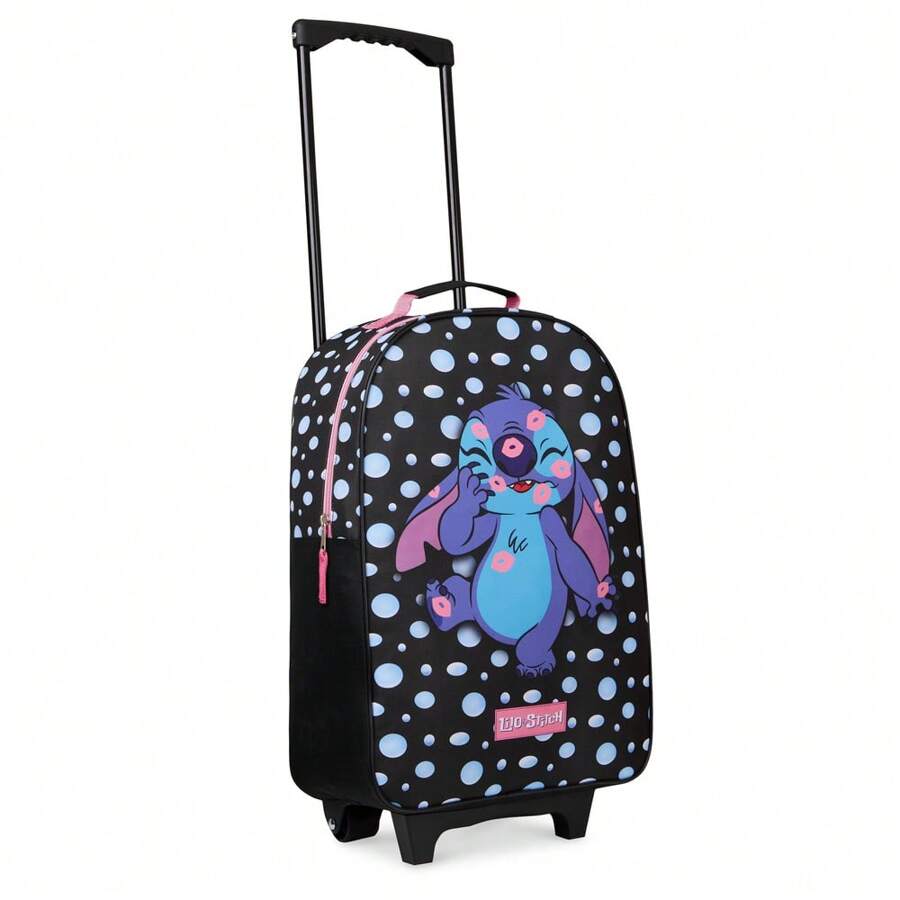 Disney Suitcase Foldable Trolley Bag 47 X 30cm 2 Wheels Extendable Handle Gift - Black - View 1